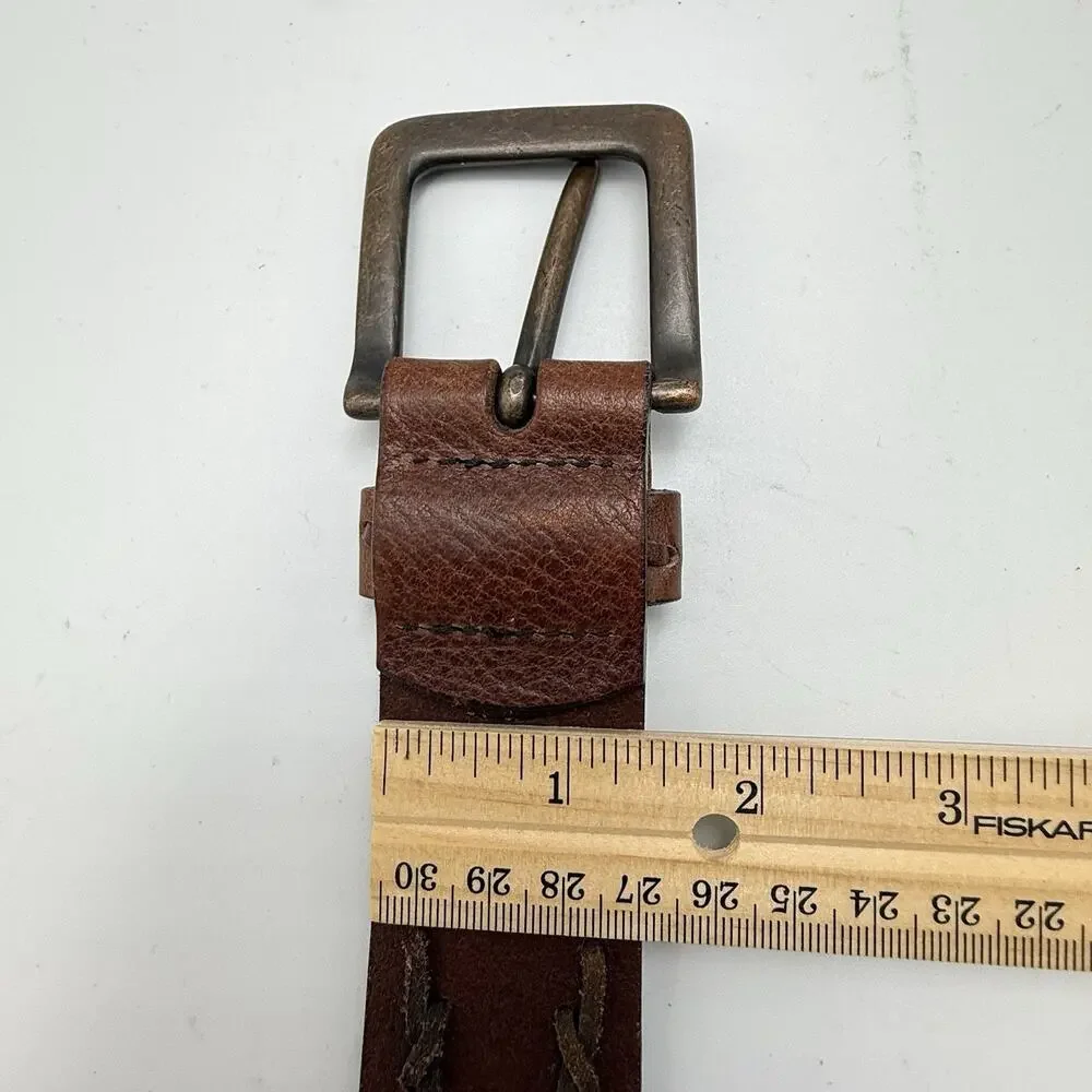 LEVIS Mens Brown Genuine Leather Belt Size 42 (38-44